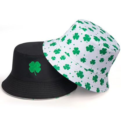 Bucket Hat Funny Duck Fisherman Hat Travel Beach Sun Hat Outdoor Cap for Men Women Adults - color: Embroidery St Patricks Day