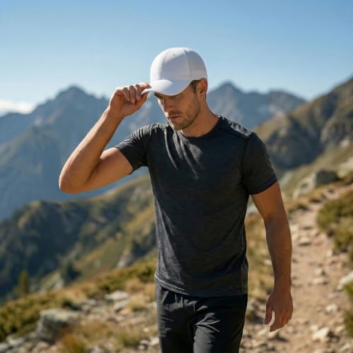 HH HOFNEN Quick Dry Baseball Hat Unstructured Athletic Golf Cap Women Men - color: 1-white