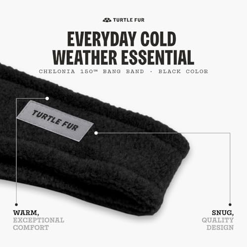 Turtle Fur Bang Band - Warm Headbands for Men and Women - color: Black