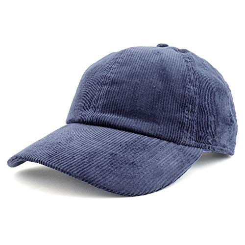 Trendy Apparel Shop Cotton Corduroy Unstructured Baseball Cap Dad Hat - color: Navy