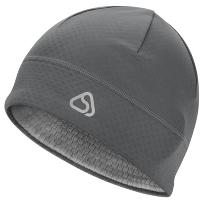 Skull Cap for Men Women Unidirectional Moisture Absorption & Sweat Wicking Quick-Dry Running Hat Beanie, Thermal Helmet Liner - color: Gray