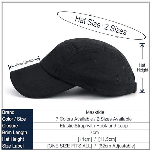 Lightweight Running Hat Breathable Mesh Cap Reflective Brim - color: Black, size: X-Large-XX-Large