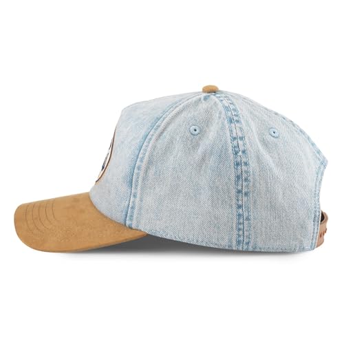AMERICAN NEEDLE Unisex Coors Beer Patch Adjustable Snapback Baseball Hat - color: Fulton (Light Denim/Tan)