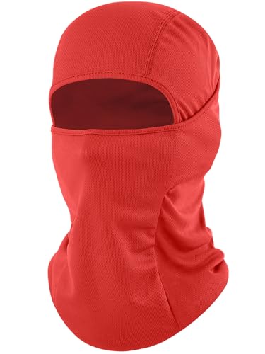 ROXUN Ski Mask Balaclava, Motorcycle Summer Cooling Breathable UV Protector - color: 110-one Red
