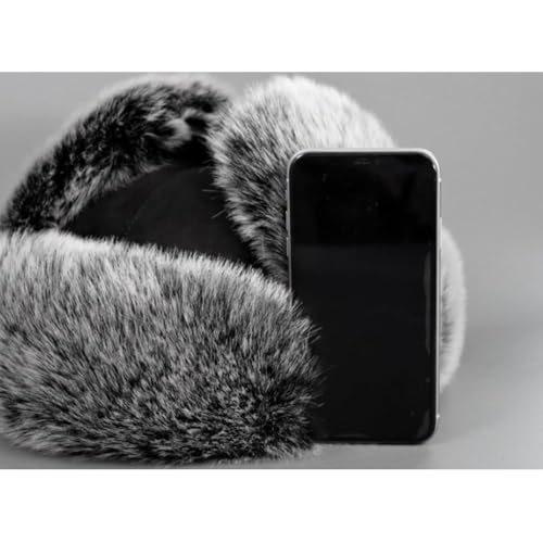 Men Russian Cossack Ushanka Trapper Hat Suede Faux Fur Hunter Hat Thick Furry Trooper Hat with Earflaps Skiing Cap - color: Black