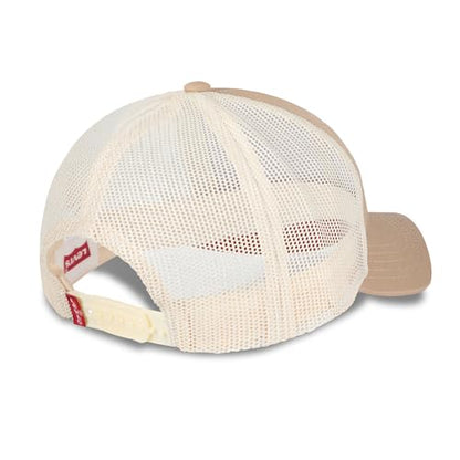 Levi's Men's Classic Style Logo Trucker Hat - Adjustable Lightweight - color: Khaki