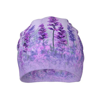 Slouchy Beanie Hat Skull Cap Chemo Headwear Baggy Hats for Men Women Running Cycling - color: Butterfly Flowers