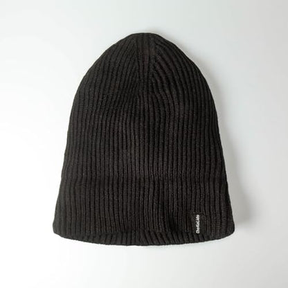 Fisherman Beanie Cuffed Knit Winter Hat Trawler Sailor Watch Cap Men Women - color: Ribbed (Black)