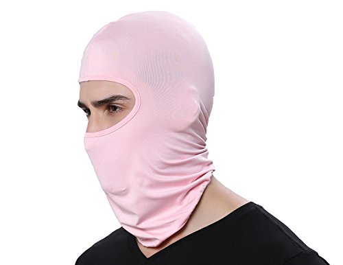 Pack of 3 Ski Mask Bandana Face Hat for Outdoor Airsoft Motorcycle Hood Helmet Balaclavas Headwear - color: Pink