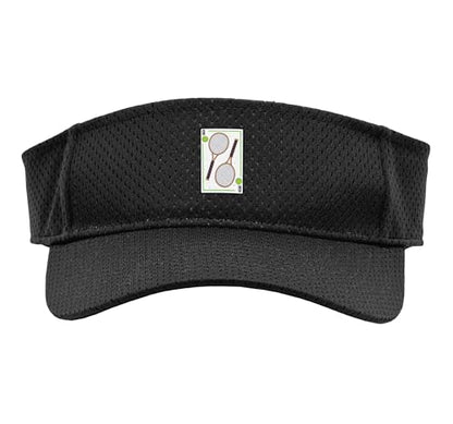 Tennis - I Hold The Aces Funny Tennis Sport Sun Visor - color: Black
