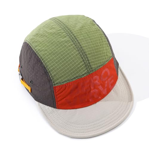 Short Brim Baseball Cap Soft Lightweight 5 Panel Hats Multi Color Quick Dry Summer Hat Waterproof Snapback Cadet Cap - color: Mg-dym2601-green