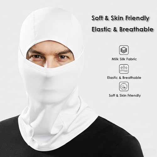 Ski Mask Balaclava Motorcycle Summer Face Mask Shiesty Mask for Men Women - color: A Black + White
