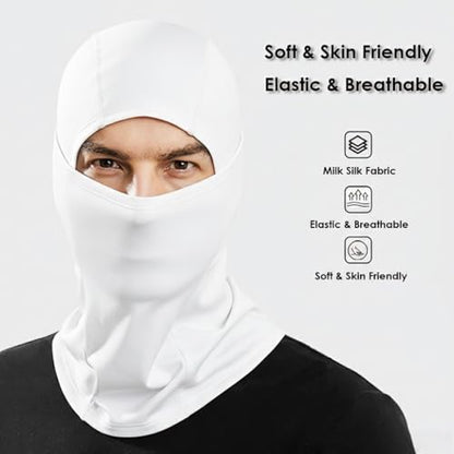 Ski Mask Balaclava Motorcycle Summer Face Mask Shiesty Mask for Men Women - color: A Black + White