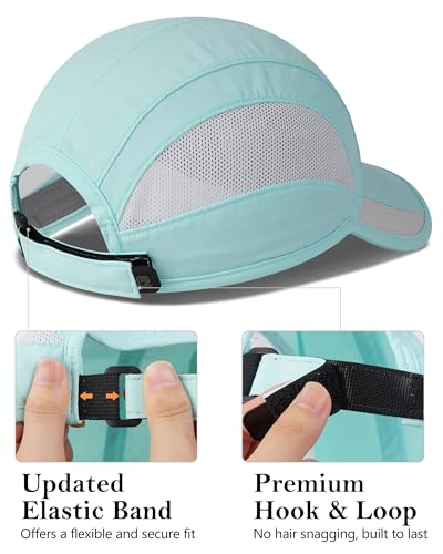 GADIEMKENSD Quick Dry Run Hat Cooling Breathable Mesh - color: Mint Green, size: 7-7 1/2