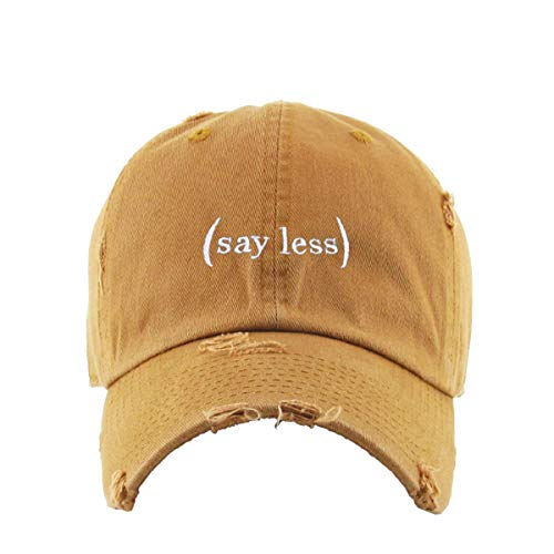 Say Less Do More Vintage Baseball Cap Embroidered Cotton Adjustable Distressed Dad Hat - color: Timberland