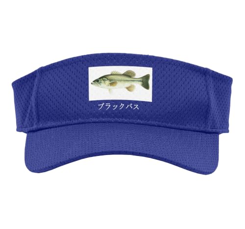 Outdoor Fishing Black Bass in Japanese Largemouth Bass Sport Sun Visor - color: Purple