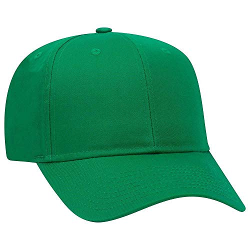 OTTO 6 Panel Pro Style Cotton Blend Twill Cap - color: Kelly