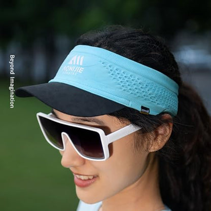 YOUGLE Sport Sun Visor Hat Elastic Empty Top Baseball Cap for Women and Men Sun Protection - color: A-ice Blue
