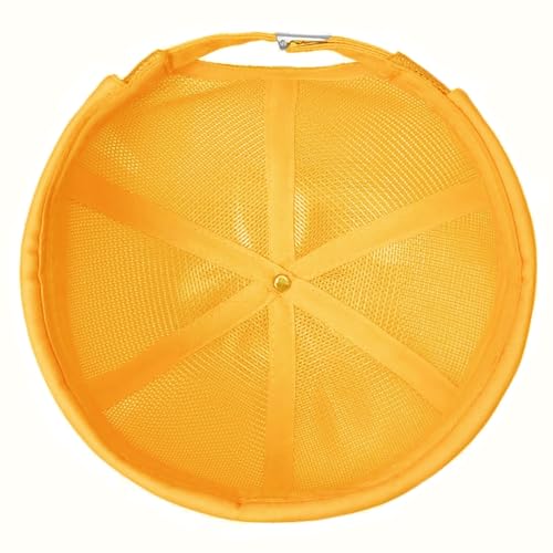 Mens Mesh Brimless Cap with No Brim, Summer Docker Cap Beanie Hat Flip Sailor Skullcap Breathable - color: Yellow