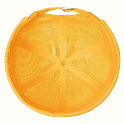 Mens Mesh Brimless Cap with No Brim, Summer Docker Cap Beanie Hat Flip Sailor Skullcap Breathable - color: Yellow