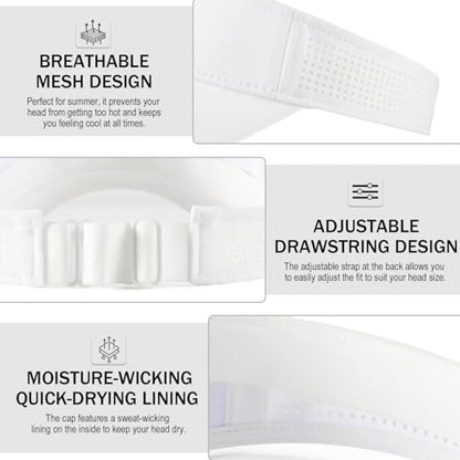 STARANCE Unisex Sun Visor Cap for Men Woman - color: White