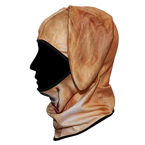 WTACTFUL 3D Animal Ears Balaclava, Breathable Face Mask for Halloween - color: Golden Retriever Mss-01