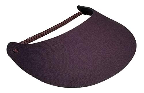 Women's Solid Color Design Lightweight Packable Foam Visor for Sun Protection and Outdoor Activities - color: Dark Brown
