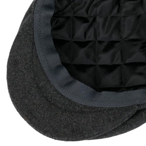 Lipodo Classic Flat Cap Italian-Made Wool Winter Peaked Ivy Cap Men Women - color: Anthracite, size: 7 1/2