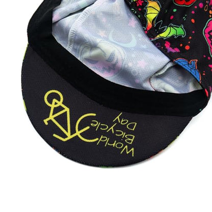 Cycling Cap for Man and Woman Cycling Hat Under Helmet-Polyester Breathable Sweat Absorbent - color: Flo-17