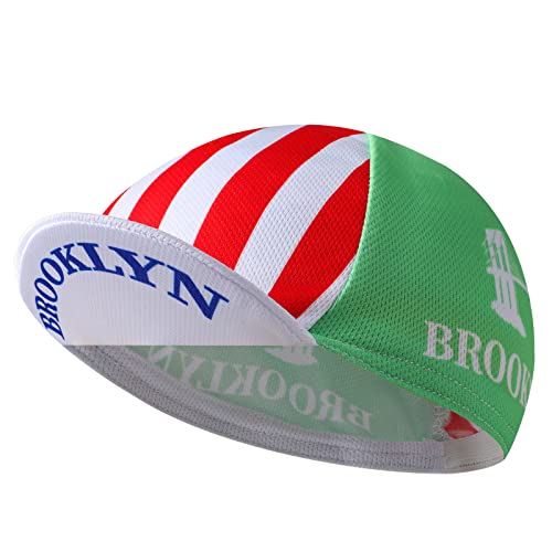 Brooklyn Cycling Cap - Retro Cycling Hat-Under Helmet - Cycling Helmet Liner Breathable&Sweat Uptake - color: Cyan
