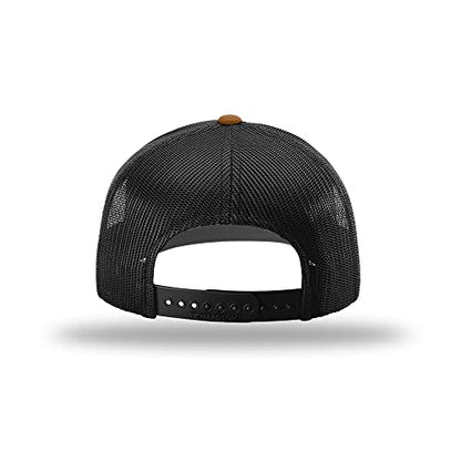Richardson 112 Classic Six-Panel Adjustable Snapback Trucker Cap - color: Caramel/Black