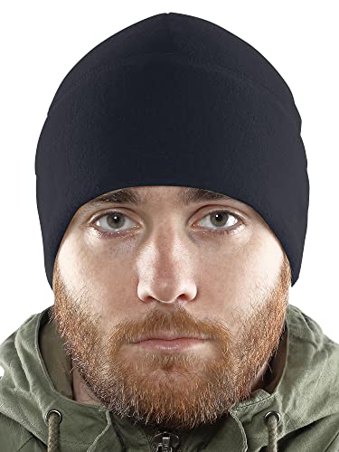 2SBR 2SABERS Fleece Winter Warm Watch Cap - Mens Outdoor Skull Beanie Hat - color: Dark Navy Blue, size: X-Large