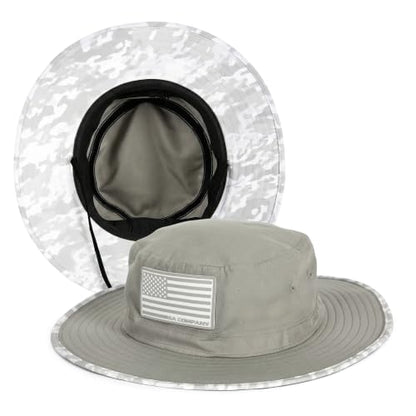 Soul of Adventure Bucket Hat | UV 50+ for Adults | Sun Protection with Adjustable Fit, Moisture-Wicking Fabric - color: Geo Camo Ghost