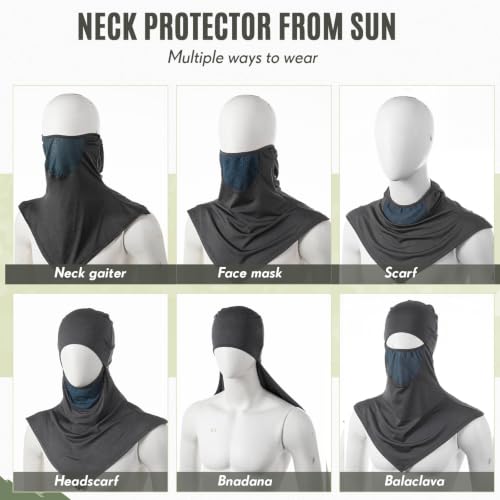 Face Balaclava Neck Cover Cooling Ice Silk Ski Mask - color: Dark Gray