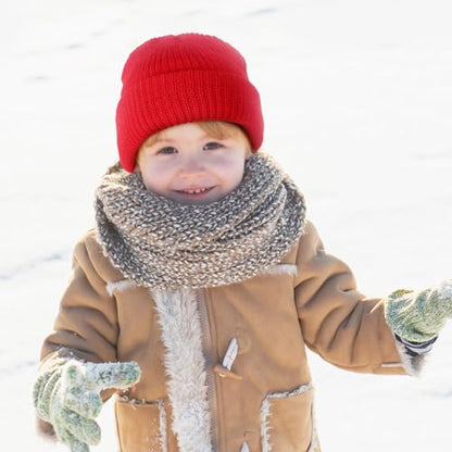 2 Pcs Kids 3-Hole Ski Mask Children Knitted Full Face Mask Winter Balaclava Face Cover for Kids Boys Girls - color: Red, Royal Blue
