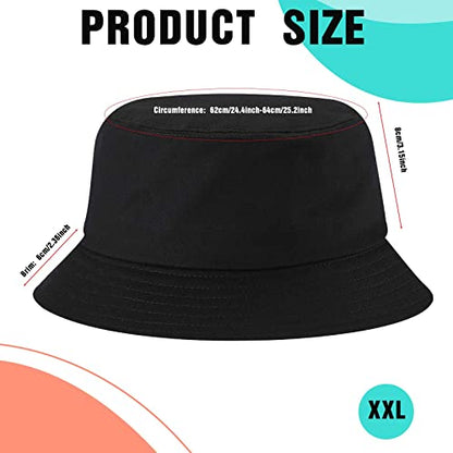 Zhanmai 3 Pcs XXL Bucke Large Oversize Hat for Woman - color: Black, White and Khaki
