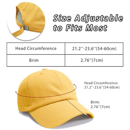 NPQQUAN Original Classic Low Profile Baseball Cap Golf Dad Hat Adjustable - color: Color Yellow