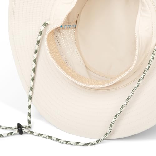 MISSION Cooling Anywhere Boonie Hat - Unisex Wide-Brim Hat for Men & Women - Cools Up to 2 Hours - UPF 50 Sun Protection - color: Oatmeal