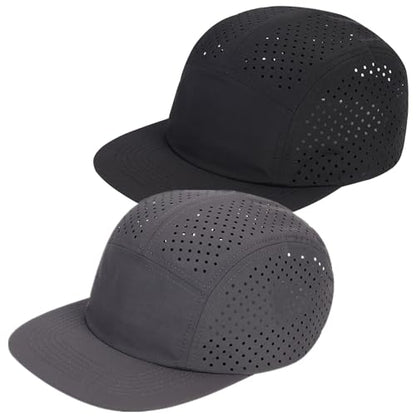 COOLSOME Five Panels Hat Basic Daily Wear Breathable Mesh Airy Quick Dry Cap - color: Laser Mesh|black M 56-60cm