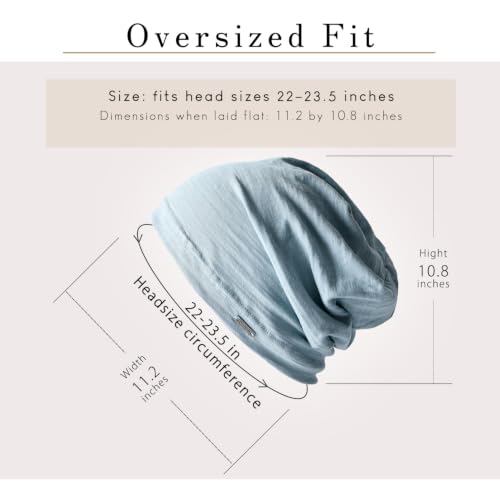 CHARM Cotton Summer Beanie for Men & Women - color: Light Blue