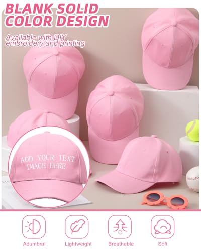 Handepo 24 Baseball Caps Adjustable - color: Pink