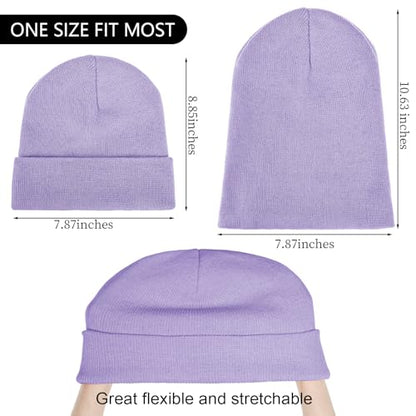 Pistha Beanie for Men Women-Knit Beanie Hats Skull Cap Winter Warm Hat - color: Purple