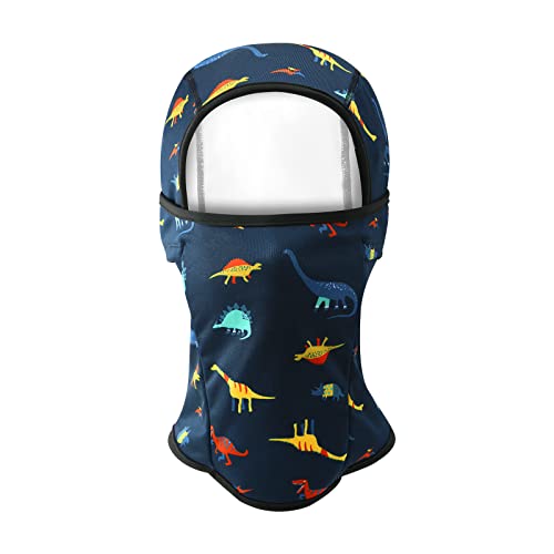 BAVST Toddler Boys Winter Balaclava Hat Windproof Kids Warm Ski Full Face Cover Baby Girls Cold Weather Snow Hat - color: C-colorful Little Dinosaur, size: 2-8 Years