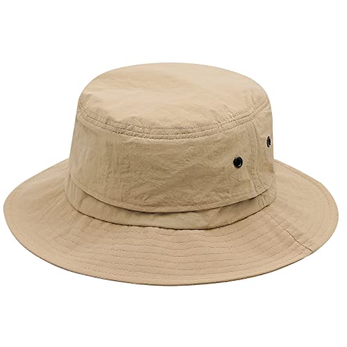 Croogo Sun Hats for Women UV Protection Summer Bucket Hat Waterproof Packable Fishing Hats Wide Brim Hiking Hat Gardening Hat - color: Afh02-khaki