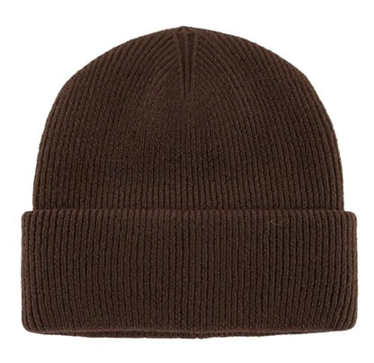 Connectyle Thick Cuffed Beanie for Men & Women Double Layer Knit Winter Hat Acrylic Watch Hat Warm Stocking Skull Cap - color: Coffee