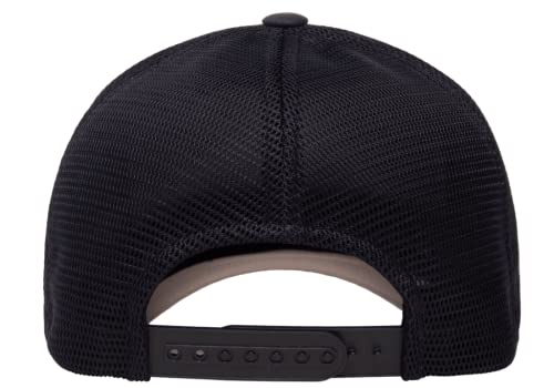 Flexfit 110M Trucker Mid-Profile Mesh Back Snapback Cap - color: Navy