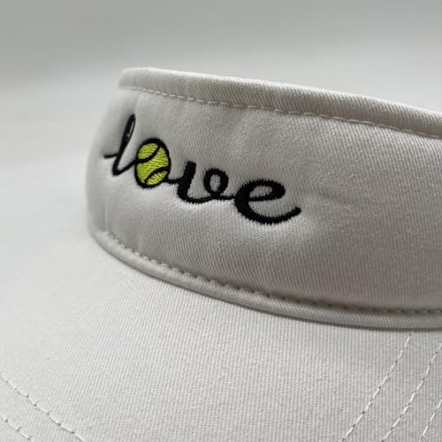 Embroidered Pickleball Visor Men Women,Gifts for Pickleball Lovers - color: White, style: Tennis Love