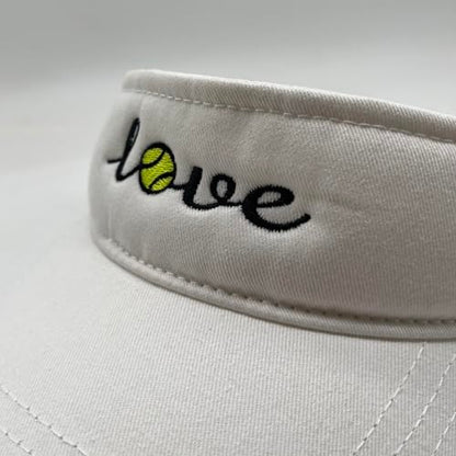 Embroidered Pickleball Visor Men Women,Gifts for Pickleball Lovers - color: White, style: Tennis Love