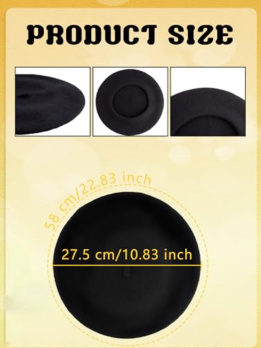 8 Pcs Women Beret Hat French Style Beanie Cap French Berets for Ladies Adult Winter Autumn Casual Use