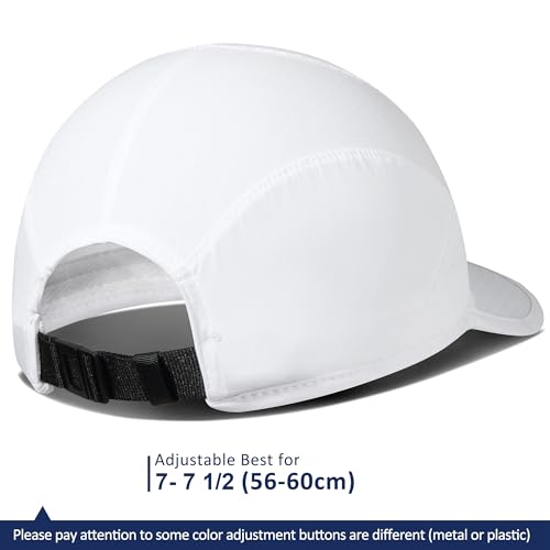 GADIEMKENSD Stretch Running Hat with Soft Brim, Quick Dry, Unstructured, Unisex-Adult - color: White